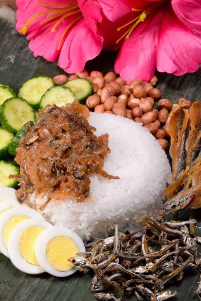 Malaysian Nasi Lemak (Coconut Rice with Dried Anchovy Sambal) | Recipe Cart