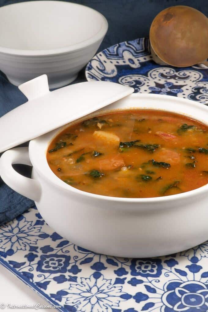 Caldo Verde (Portuguese Kale Soup) - International Cuisine